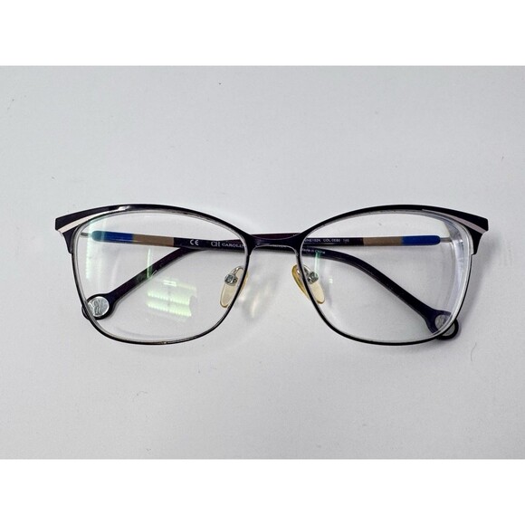 Carolina Herrera VHE192K Eyeglass Frames Only 53-15-140 OE60 Purple main image 8